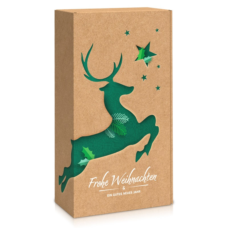 Geschenkkarton "Rentierzauber" 2-er
