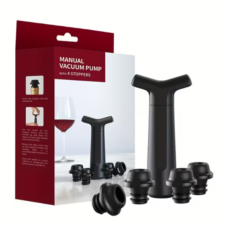 Wein Vakuumpumpe mit 4 Stopfen