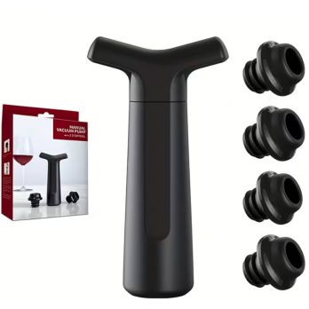 Wein Vakuumpumpe mit 4 Stopfen