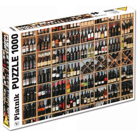Wein-Puzzle 1000 Teile – Weinregal Motiv