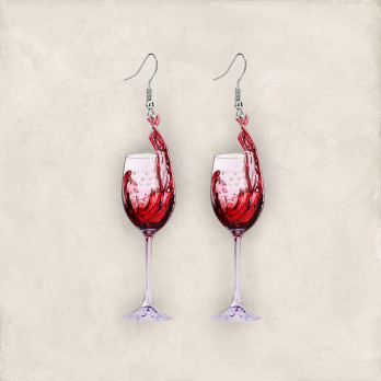 Weinglas Ohrringe