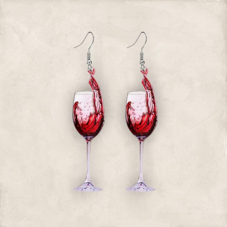 Weinglas Ohrringe