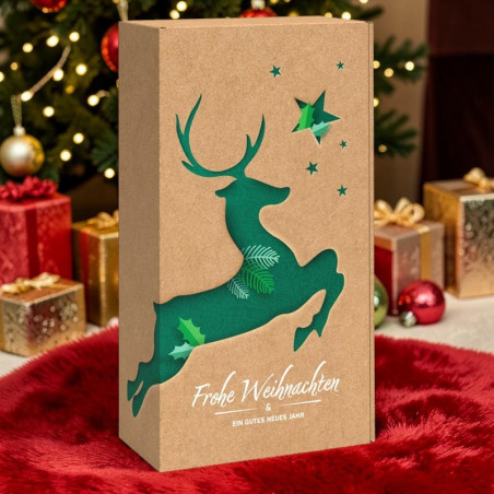 Geschenkkarton "Rentierzauber" 2-er