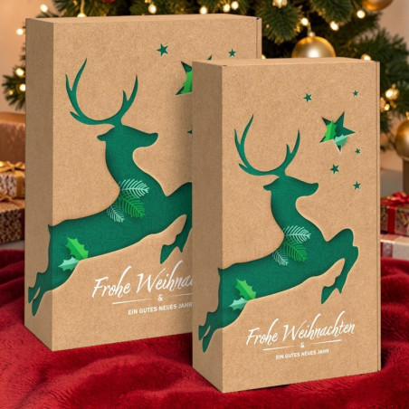 Geschenkkarton "Rentierzauber" 3-er