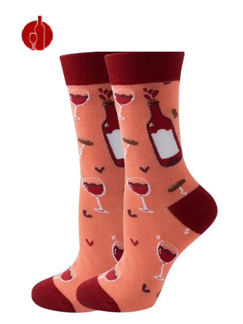 Socken Rot Wein Thema
