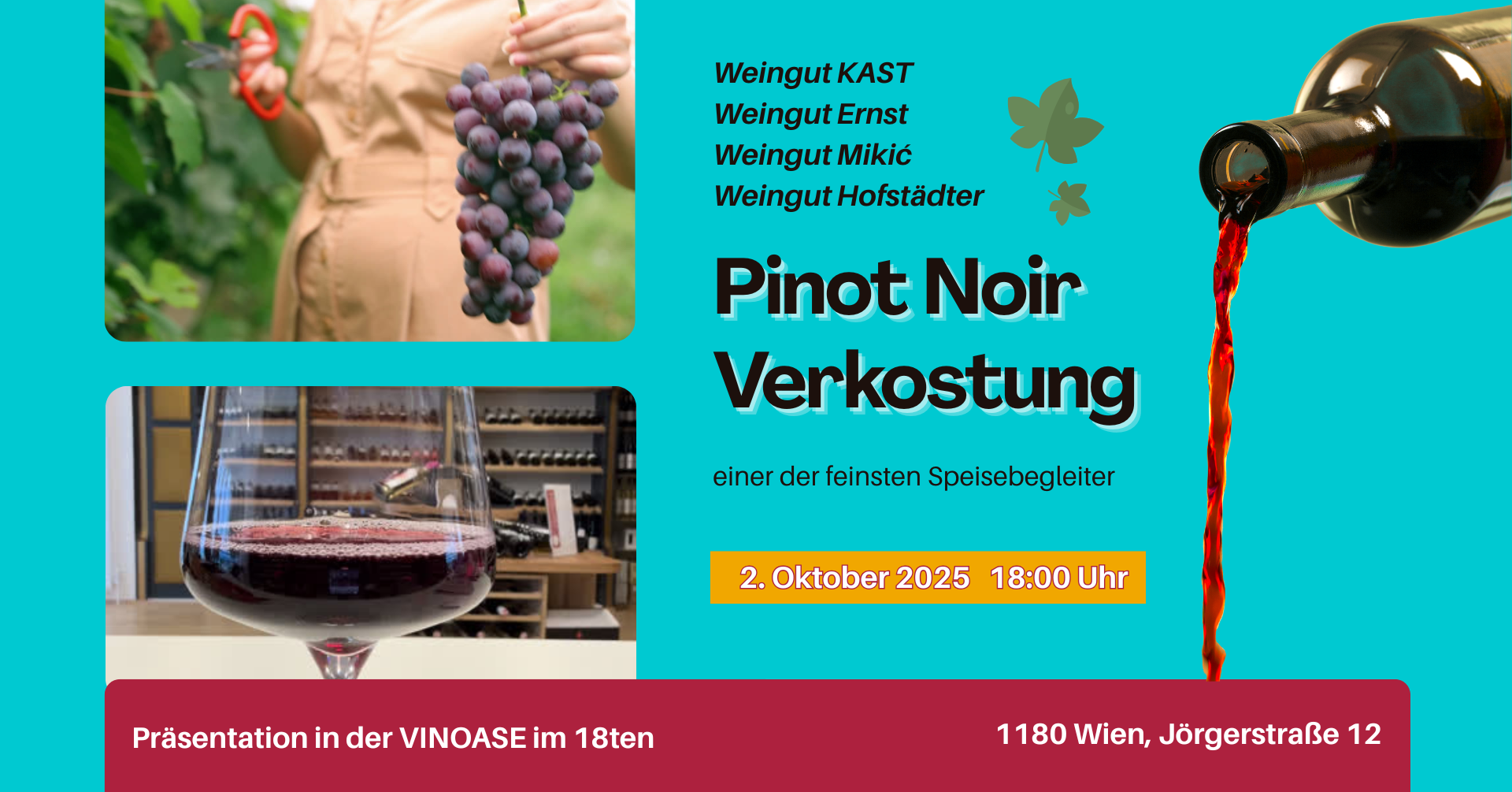 Weinverkostung Pinot Noir